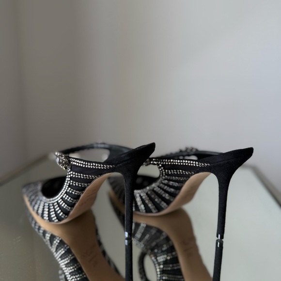 New Jimmy Choo Bing 100 Embellished High Heel Mules $1,995 38.5 - Picture 8 of 11